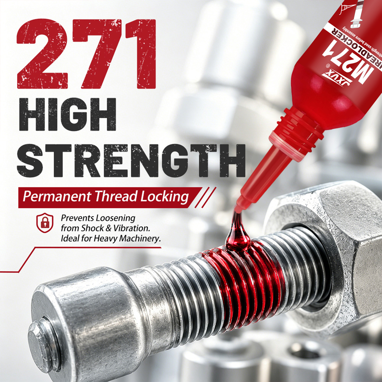 Motorcycle Gear Locker - JXVX 271 High Strength Thread Locker